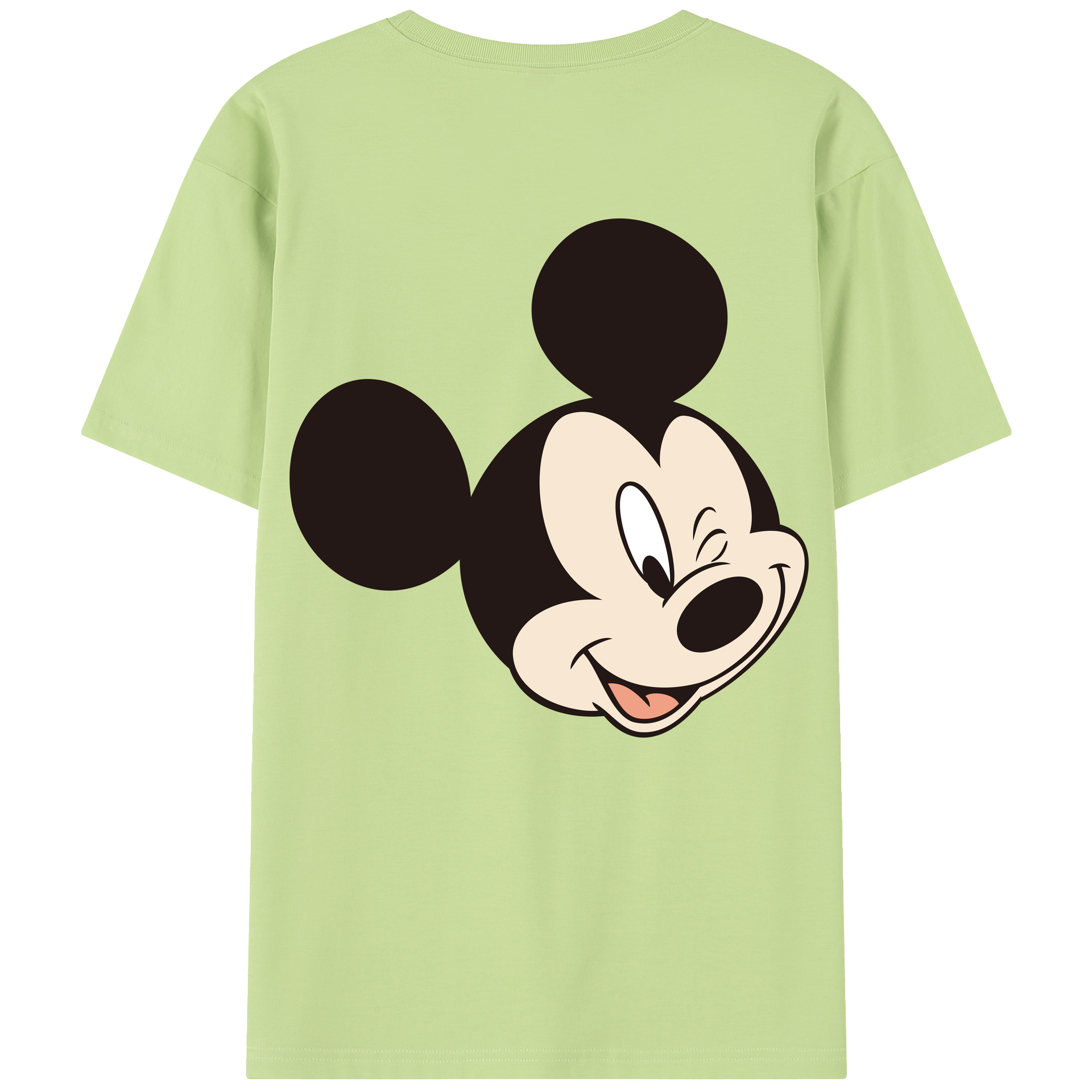 （画像用） ミッキーマウス Mickey Mouse 綿100％半袖Tシャツ（背面プリント）